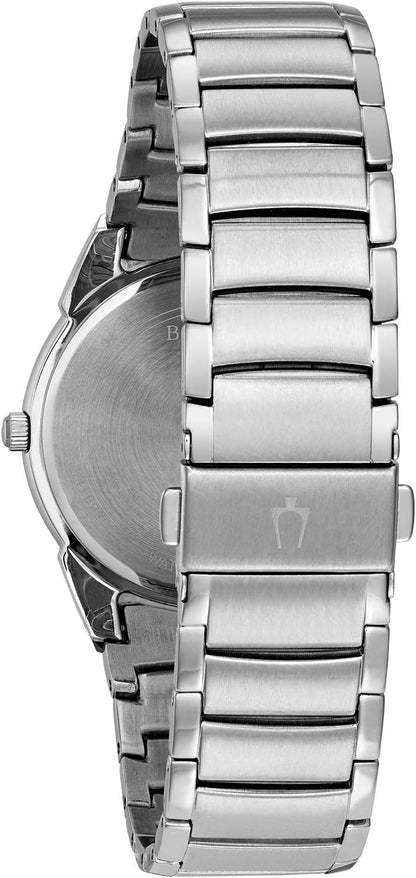 HOTBulova Men's 3-Hand Calendar Date Quartz Watch, Patterned Dial, 38mm, Style: 96B149
