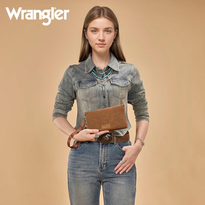 HOTWrangler Crossbody Wallet Small Purse Womens Wristlet Wallet RFID Blocking Bifold Clutch Credit Card Holder Purse