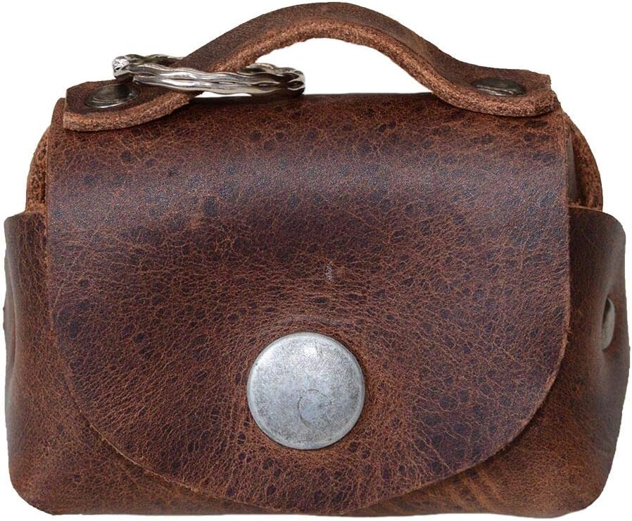 HOTHide & Drink, Tiny Handbag with Key Ring Holder Handmade from Full Grain Leather
