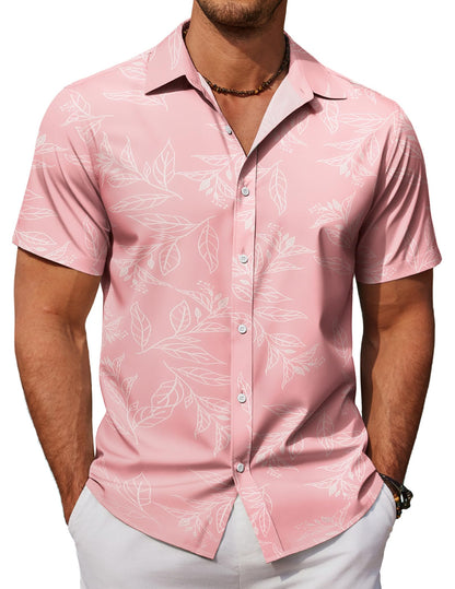 HOTCOOFANDY Mens Hawaiian Shirts Short Sleeve Button Down Aloha Shirt Casual Beach Clothes