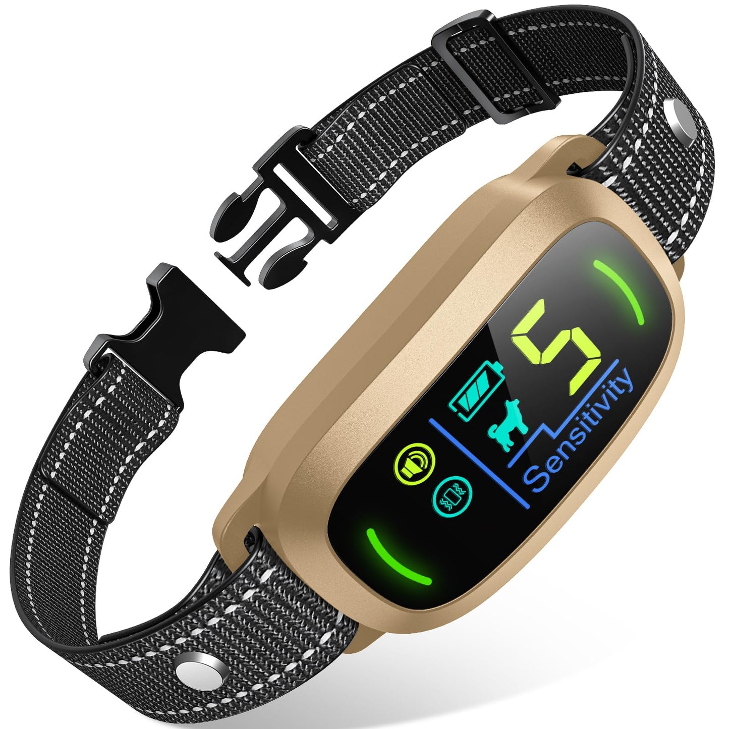 HOTFAFAFROG Dog Bark Collar, Rechargeable Smart Collar, Anti Barking Training Collar with 5 Adjustable Sensitivity Beep Vibration, Bark Collar for Large Medium Small Dogs (Black)