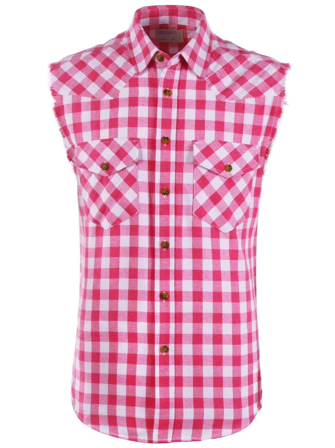 HOTMen's Casual Flannel Plaid Shirt Sleeveless Plus Size Vest