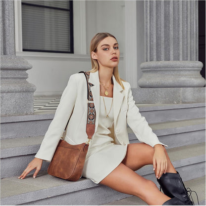 HOTBOSTANTEN Crossbody Bags for Women ＆ Small Wallet for Women Leather RFID Blocking Card Holder