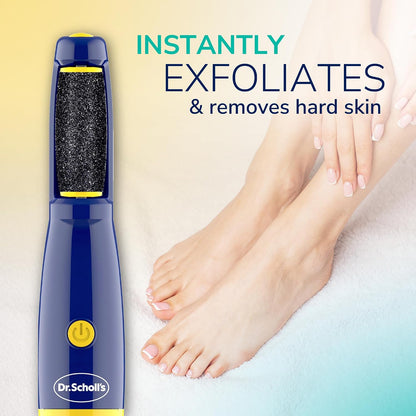 HOTDr. Scholl's Callus Remover Electronic Foot File, Electric Hard Skin Removal for Feet, Effortless Soft Smooth Skin in Minutes, Perfect for Travel, for Women & Men, AAA Batteries Included