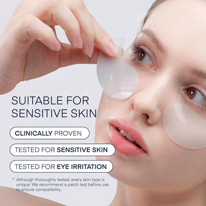 HOTTerez & Honor Under Eye Patches for Dark Circles - 60 Korean Hydrogel Masks for Puffiness, Bags, Wrinkle with Caffeine, Hyaluronic Acid, Niacinamide - Undereye Hydrating & Cooling, Vegan, No Fragrance
