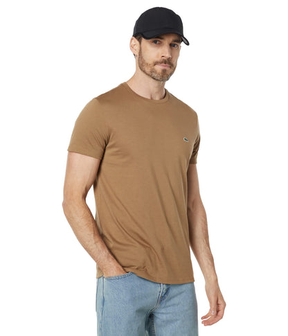 HOTLacoste Men's Short Sleeve Pima Jersey Crew Neck Tee