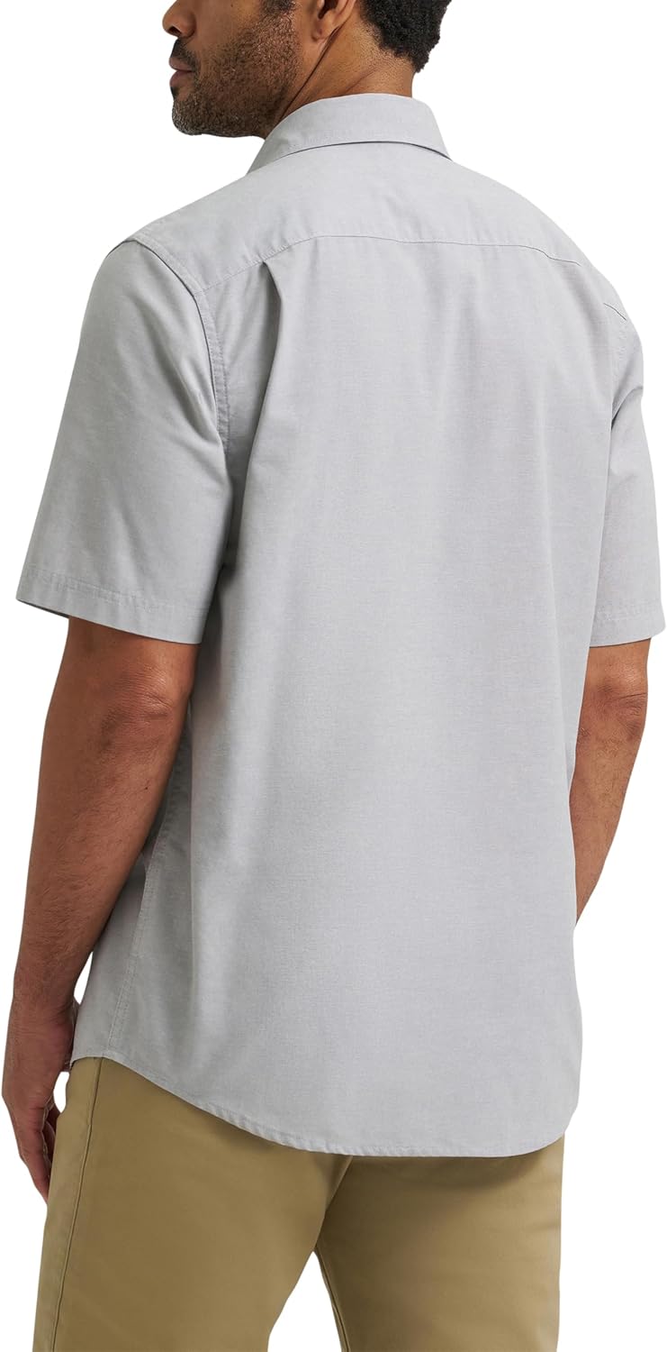 HOTWrangler Authentics Men's Short Sleeve Classic Woven Shirt