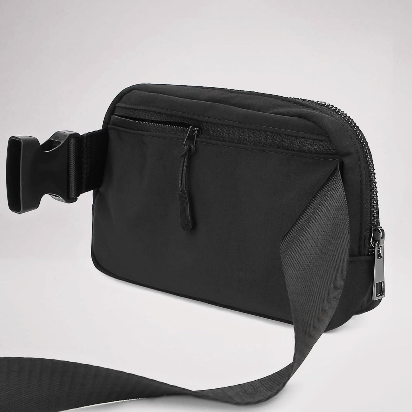 HOTYOSHUYUKI Fanny Pack Crossbody Bag Trendy Waterproof Small Sling Cross Body Purse for Women Men Fashion Waist Packs Mini Belt Pouch Chest Bum Hip Bag Lulu Dupes for Travel Vacation Running Black
