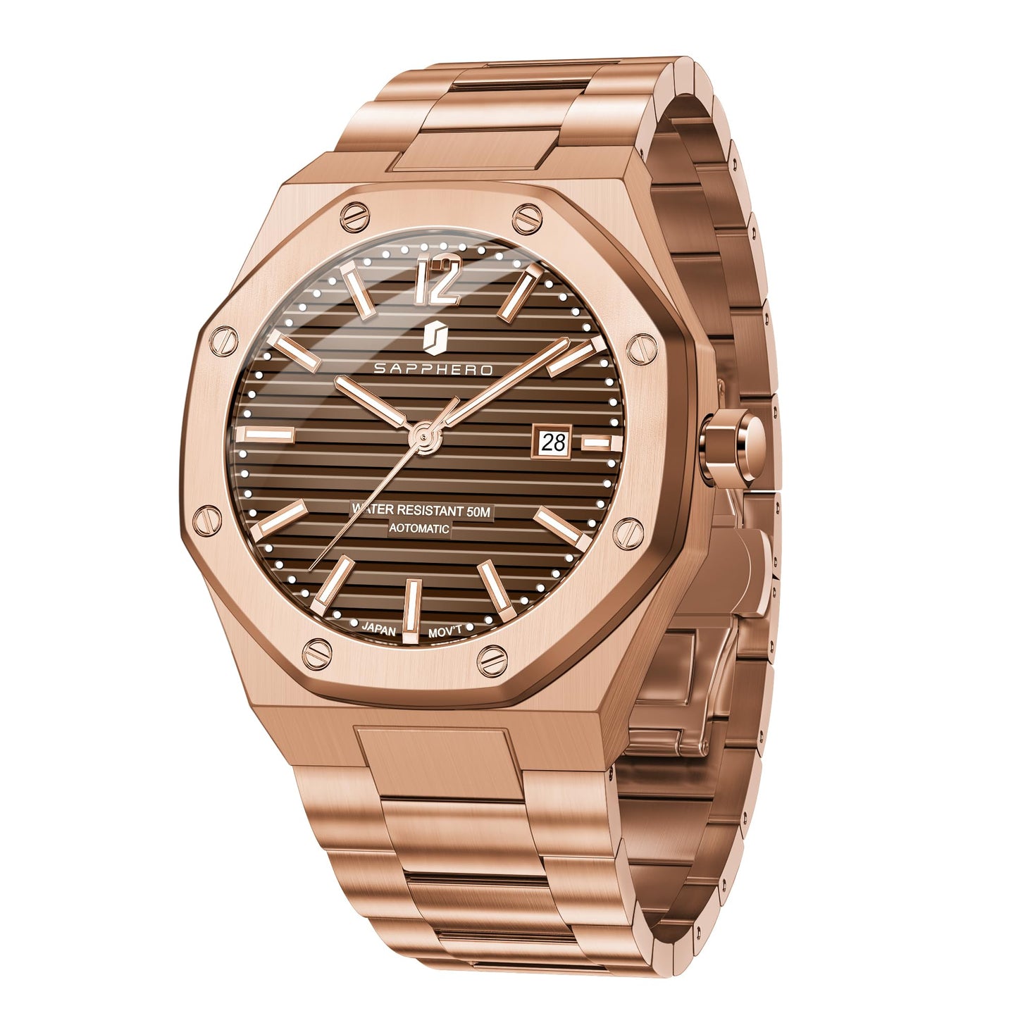 HOTBENYAR Mens Watches Quartz Analog Chronograph Waterproof Wrist Watches for Men Fashion Business Work Casual Sport Dress Watch with Calendar