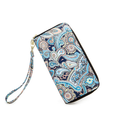 HOTWomen Wallet Card RFID For Womens Holder Blocking Credit Small Zipper Purse Pocket Bifold Slim Coin ID Ladies Wristlet Clutch Large Capacity Window Case Travel Zip Women's