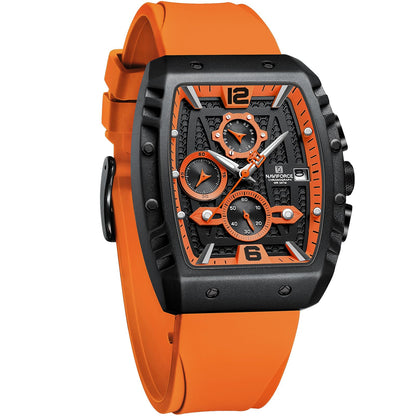 HOTNAVIFORCE Men Quartz Watch Auto Date Week Business Dress Analog Wrist Watches