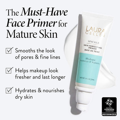 HOTLAURA GELLER NEW YORK Spackle Primer - Hydrate - Super-Size 2 Fl Oz - Hyaluronic Acid Makeup Primer for Mature Skin
