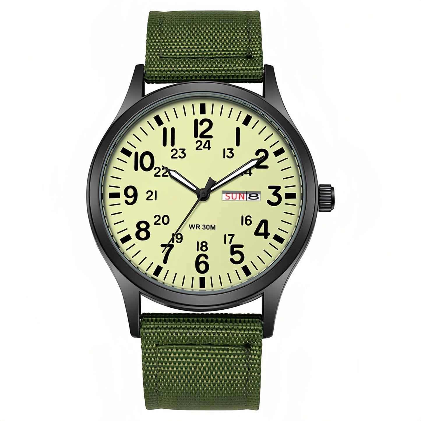 HOTGosasa Unisex Military Analog Field Watch with Nylon Strap, Luminous Easy Read Dial, Sport Tactical Casual Quartz Wristwatch, Daily Water Resistant