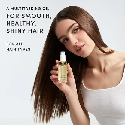 HOTOUAI Hair Oil - Hair Heat Protectant Oil for Frizz Control - Adds Shine and Smooths Split Ends - Color Safe Formula - Paraben, Phthalate and Sulfate Free (1.5 fl oz)