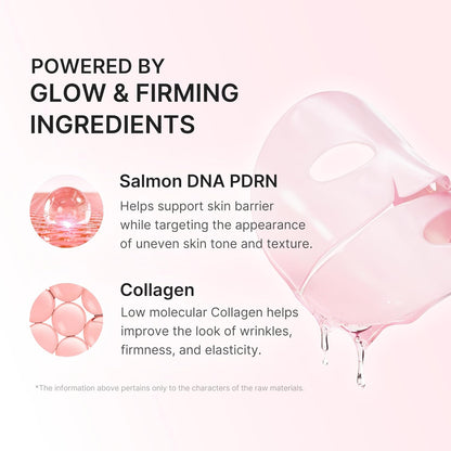HOTmedicube Jelly Gel Mask with Salmon DNA PDRN Pink Collagen | Overnight Face Mask for Glass Glow Skin | Elasticity, Hydrating, Firming and Moisturizing | Korean Skincare, 28g x 4ea