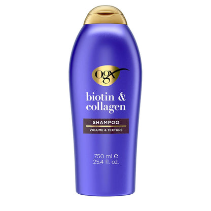 HOTOGX Thick & Full + Biotin & Collagen Volumizing Shampoo, Nutrient-Infused Hair Shampoo with Vitamin B7 Biotin Gives Hair Volume & Body for 72+ Hours, Sulfate-Free Surfactants, 25.4 fl. oz