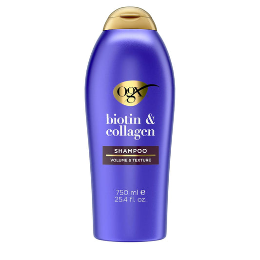 HOTOGX Thick & Full + Biotin & Collagen Volumizing Shampoo, Nutrient-Infused Hair Shampoo with Vitamin B7 Biotin Gives Hair Volume & Body for 72+ Hours, Sulfate-Free Surfactants, 25.4 fl. oz