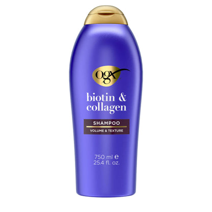 HOTOGX Thick & Full + Biotin & Collagen Volumizing Shampoo, Nutrient-Infused Hair Shampoo with Vitamin B7 Biotin Gives Hair Volume & Body for 72+ Hours, Sulfate-Free Surfactants, 25.4 fl. oz