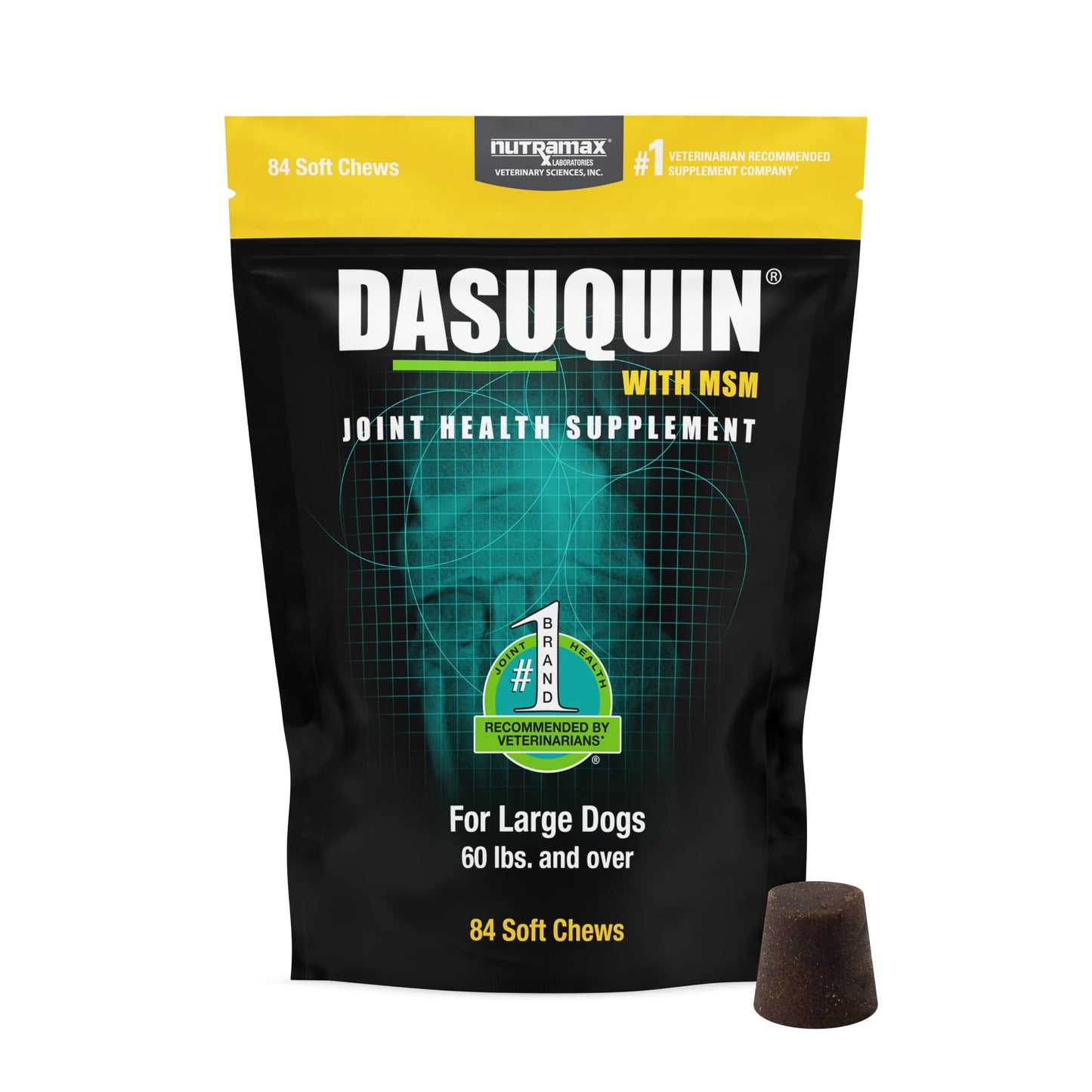HOTNutramax Dasuquin MSM Joint Supplement for Large Dogs, Soft Chews, 150ct | Glucosamine and Chondroitin, ASU, MSM, Supports Healthy Joints, For Dogs Over 60 lbs, All Ages, Soft Chews