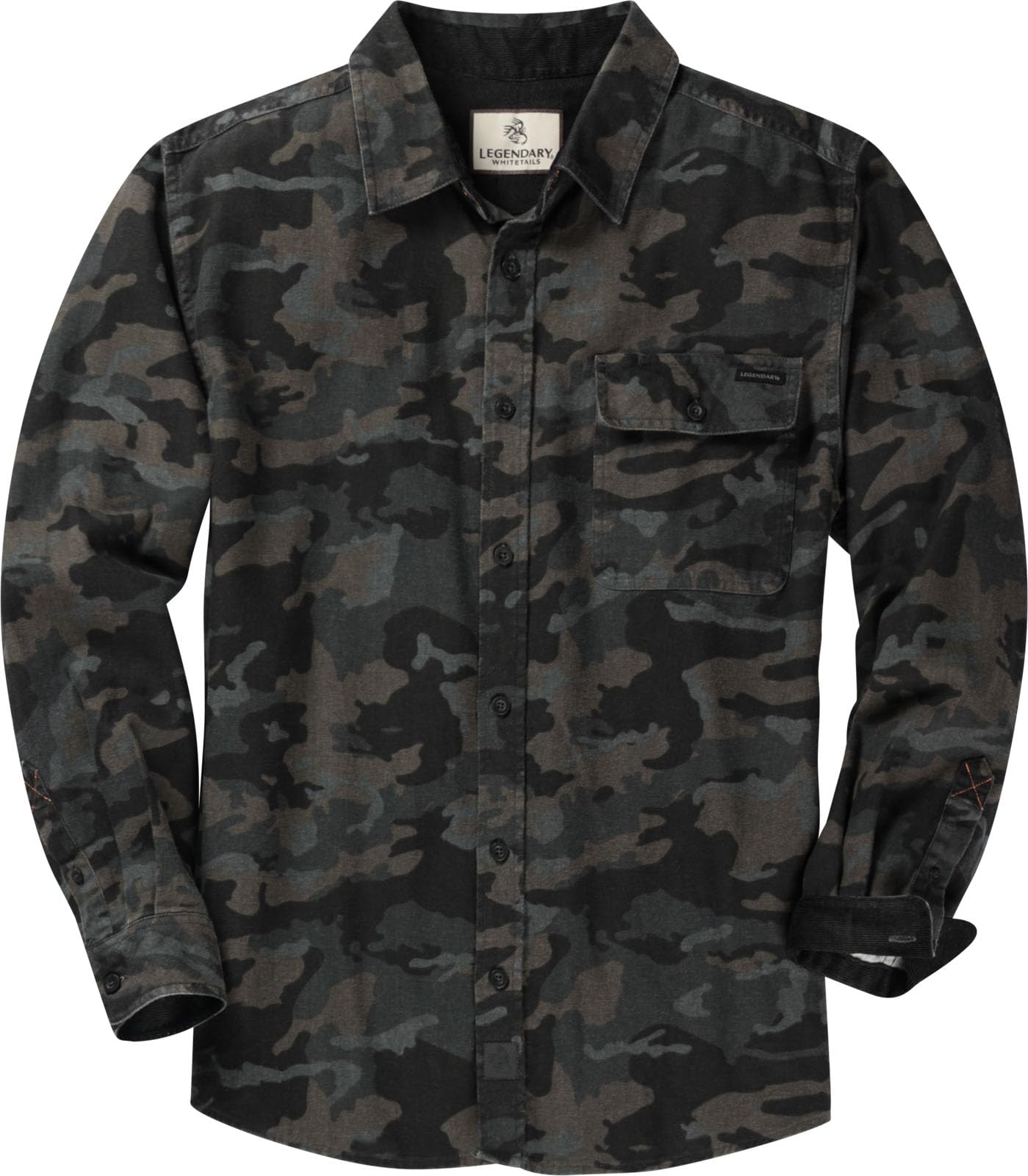 HOTLegendary Whitetails Mens Long Sleeve Button Down 100% Cotton Flannel Shirt