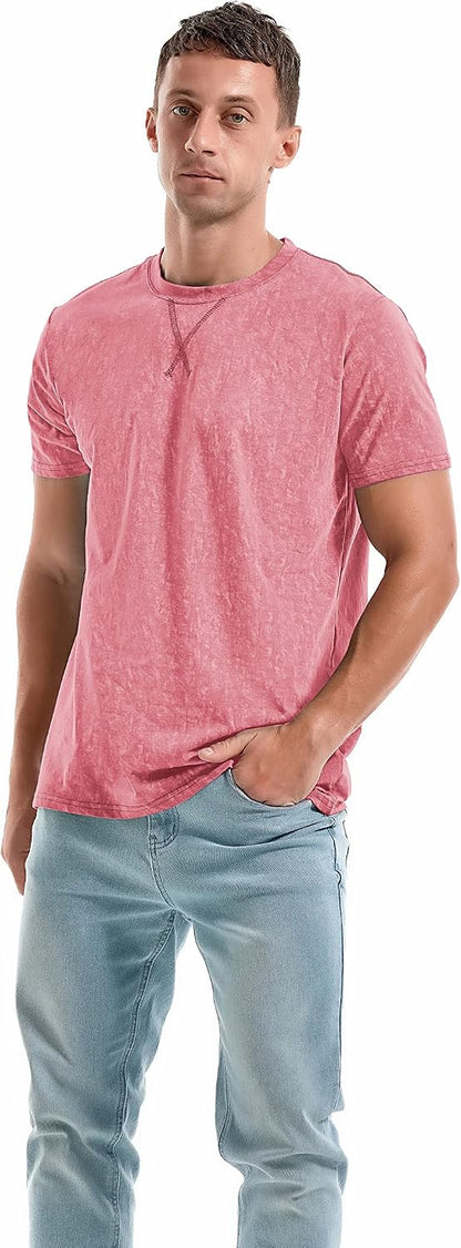 HOTKLIEGOU Men's T-Shirts - Premium Cotton Crew Neck Tees S - 4XL