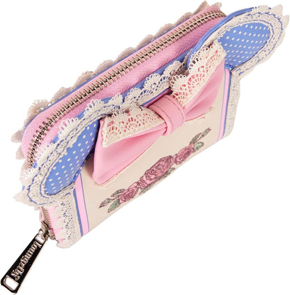 HOTLoungefly Disney Minnie Floral and Lace Ears Zip Around Wallet