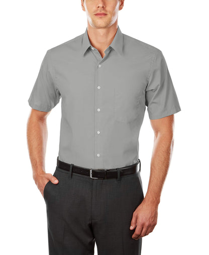 HOTVan Heusen Men's Short Sleeve Dress Shirt Regular Fit Poplin Solid