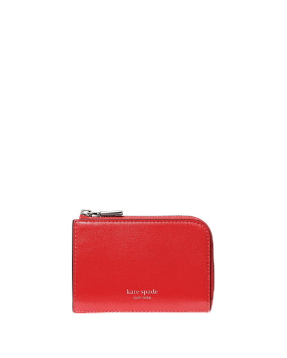 HOTkate spade new york Mini Zip Card Case Pebbled Leather Mini Zip Card Case