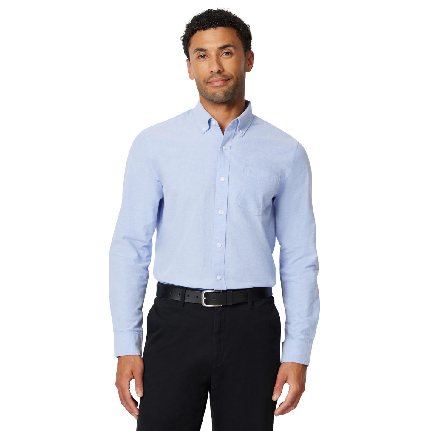 HOTAmazon Essentials Men's Long-Sleeve Pocket Oxford Shirt