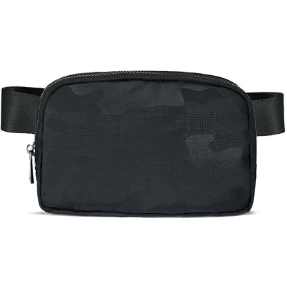 HOTYOSHUYUKI Fanny Pack Crossbody Bag Trendy Waterproof Small Sling Cross Body Purse for Women Men Fashion Waist Packs Mini Belt Pouch Chest Bum Hip Bag Lulu Dupes for Travel Vacation Running Black