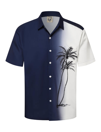 HOTHardaddy Men's Hawaiian Shirt Short Sleeves Coconut Printed Button Down Summer Beach Casual Shirts