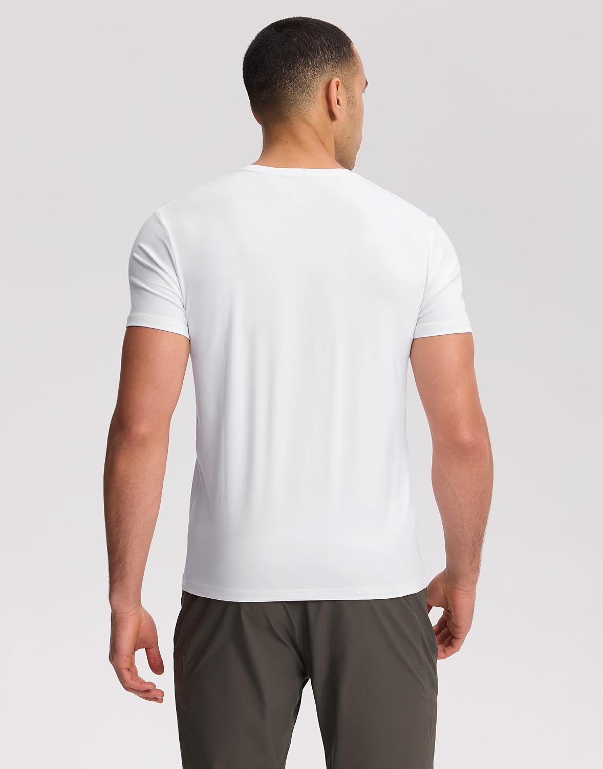 HOTPioneer Camp Mens Bamboo Shirts Ultra Soft Plain Tshirts for Men Cooling Crew Neck Casual Basic Tee Shirt Undershirt