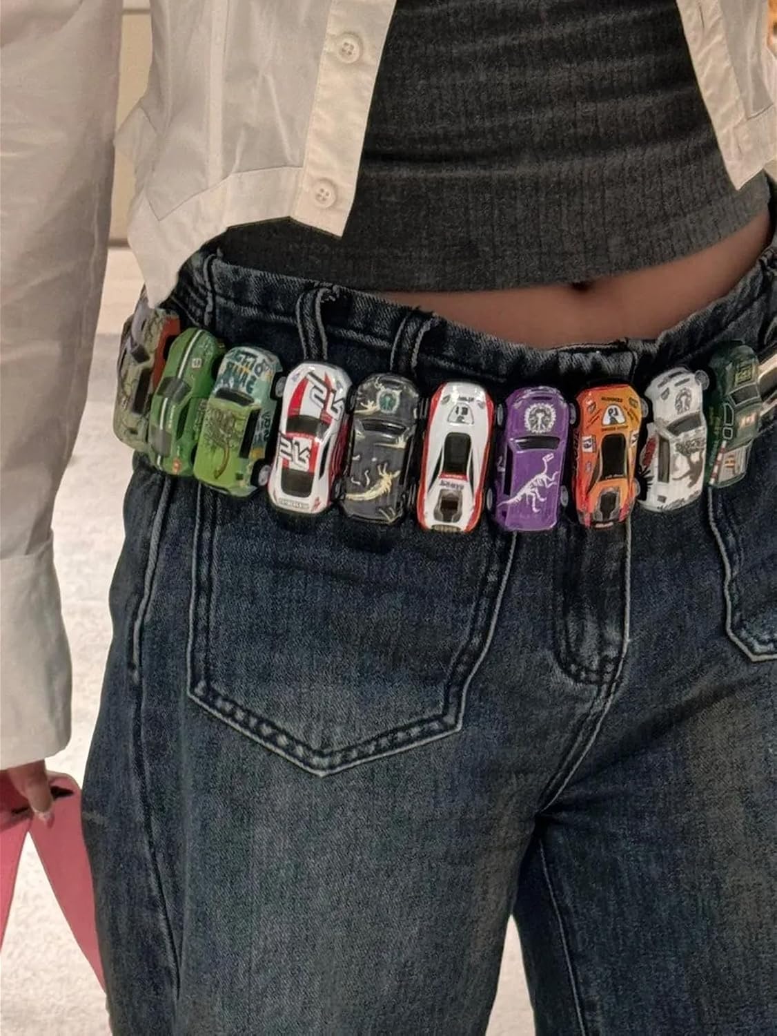 HOTRICHTRUE Toy Car Cute Y2k Belt Retro Vintage 2000s Fancy Belts Women Trendy Goth Accessories Emo Grunge Streetwear