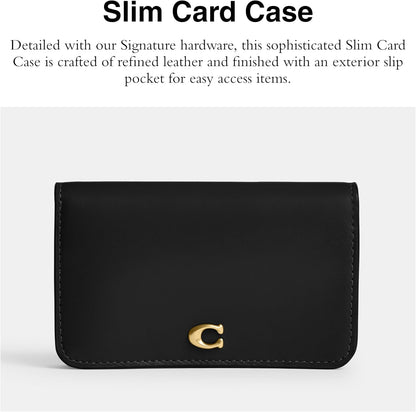HOTCoach Womens Essential Slim Card Case Black One Size One Size