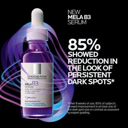 HOTLa Roche-Posay Mela B3 Dark Spot Face Serum with 10% Niacinamide, 1oz | Anti-aging dark spot correcting face serum with Melasyl™ for sun spots, age spots, and post-acne marks. Lightweight texture.