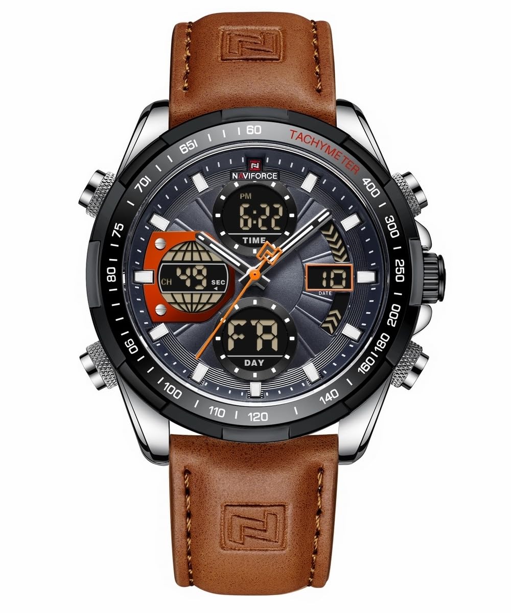 HOTAIMES Watch for Men Sport Military Waterproof Chronograph Mens Watches Analog Quartz Big Face Classic Stylish Fashion Casual Designer Business Work Wrist Watch Elegant Gift for Men
