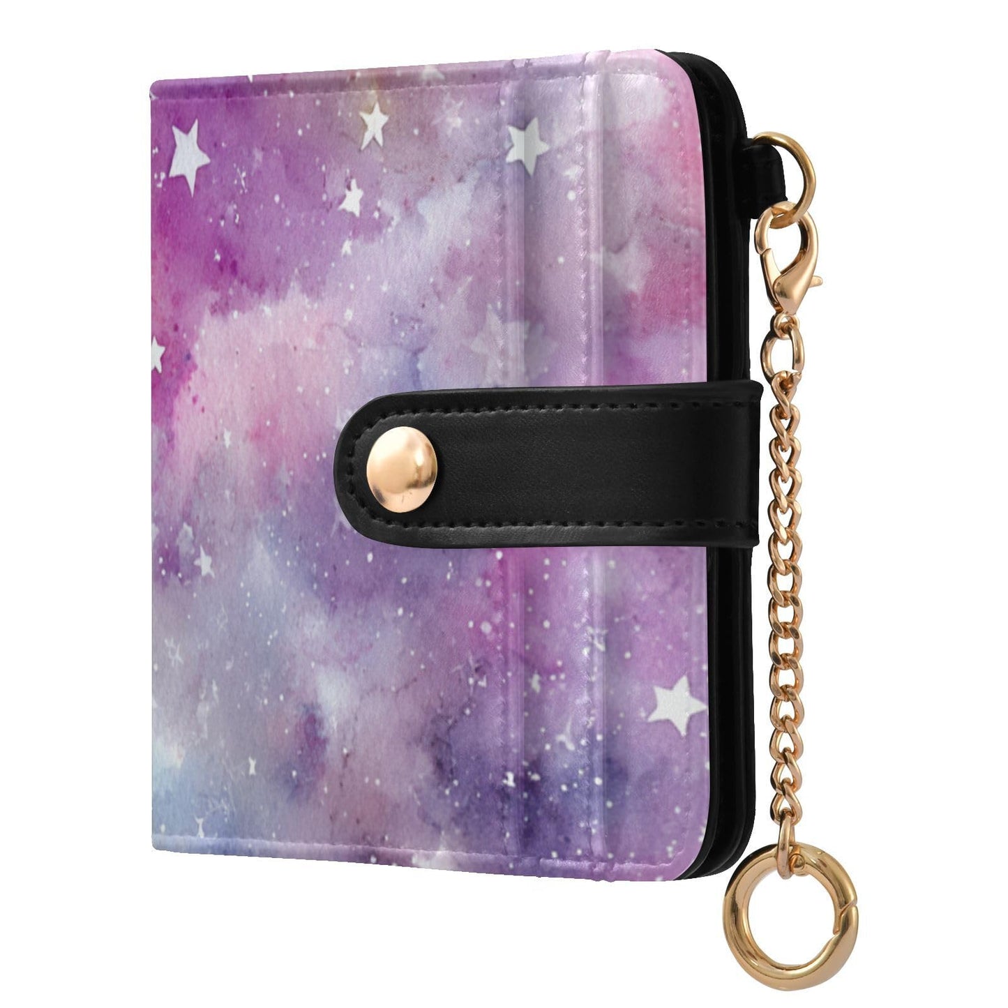 HOTElegant Peonies and Irises Rfid Women Wallet 1 Pack Cute Coin Purse PU Leather Small Wallets Credit Card Holder Bifold Zipper Thin Travel Wallet for Female Ladies Teen Girls Girly