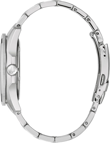 HOTBulova Men's Marine Star 'Series B' Stainless Steel 3-Hand Calendar Quartz Watch, Black Dial Style: 98B203