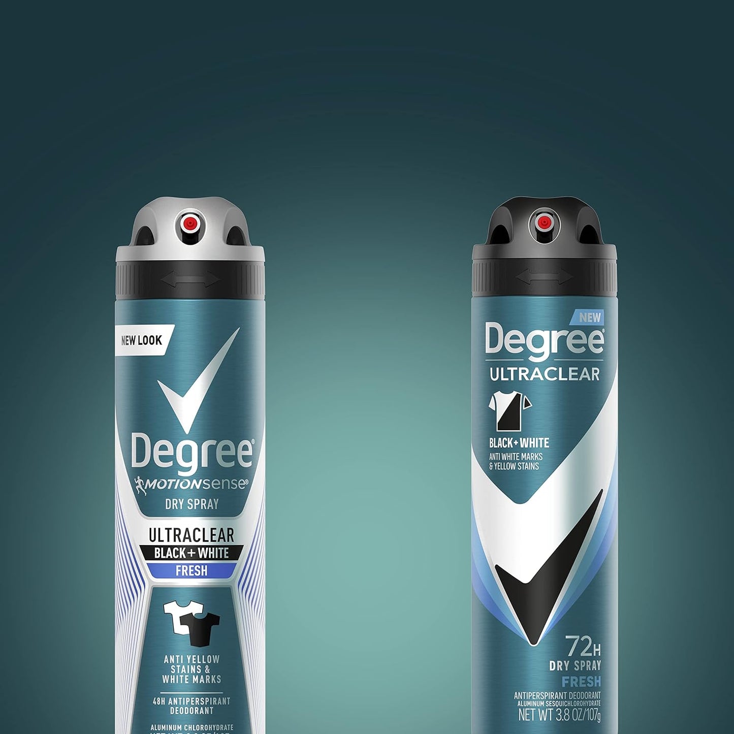 HOTDegree Men Antiperspirant Spray Black + White 3 Count Protects from Deodorant Stains Instantly Dry Spray Deodorant 3.8 oz