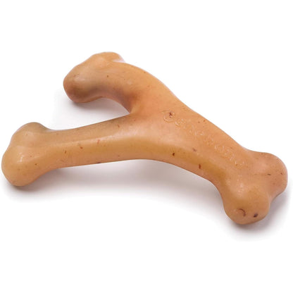 HOTBenebone Wishbone Durable Dog Chew Toy for Aggressive Chewers, Real Bacon, Made in USA, Medium