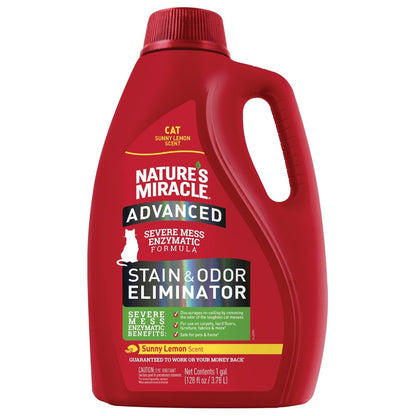 HOTNature's Miracle Advanced Cat Stain and Odor Eliminator Spray, Severe Mess Enzymatic Formula For Tough Pet Messes, 32 oz