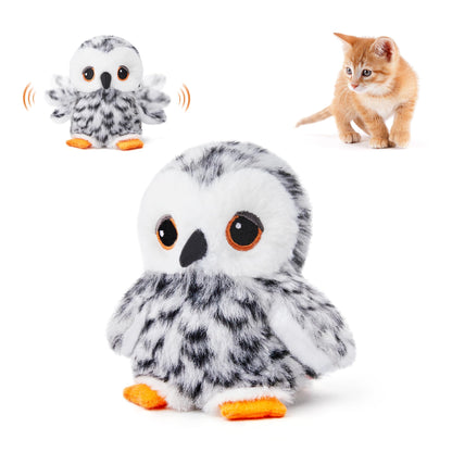 HOTPotaroma Cat Toys Flapping Bird (No Flying), Lifelike Sandpiper Chirp Tweet, Rechargeable Touch Activated Kitten Toy Interactive Cat Exercise Toys for All Breeds Cat Kicker Catnip Toys 4.0" | Lifelike Sandpiper Chirp, Touch Activated, Rechargeable Kitt