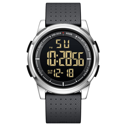 HOTGOLDEN HOUR Ultra-Thin Minimalist Sports Waterproof Digital Watches Men with Wide-Angle Display Rubber Strap Wrist Watch for Men Women