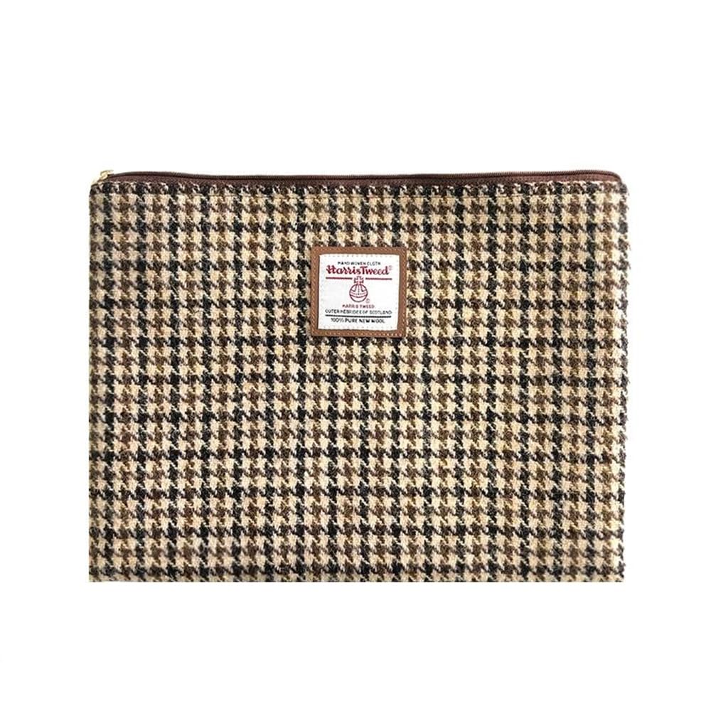HOTHarris Tweed Coin Purse Handmade Lipstick Bag Vintage British Portable Credit Card ID Wallet with YKK Zipper for Women men (Mint Green, Large)