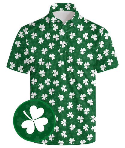 HOTGolf Polo Shirts for Men Funny Print Quick Dry Short Sleeve Performance Golf Shirts Moisture Wicking Polo Shirts