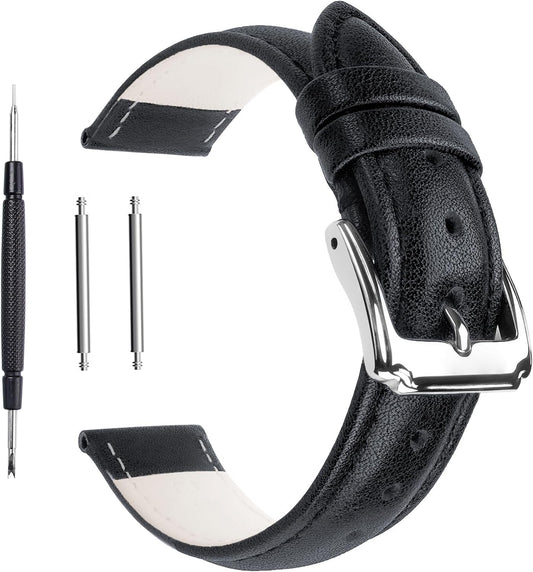 HOT14mm 16mm 18mm 20mm 22mm Calf Leather Watch Band, Extra Soft Watch Strap for Men Women
