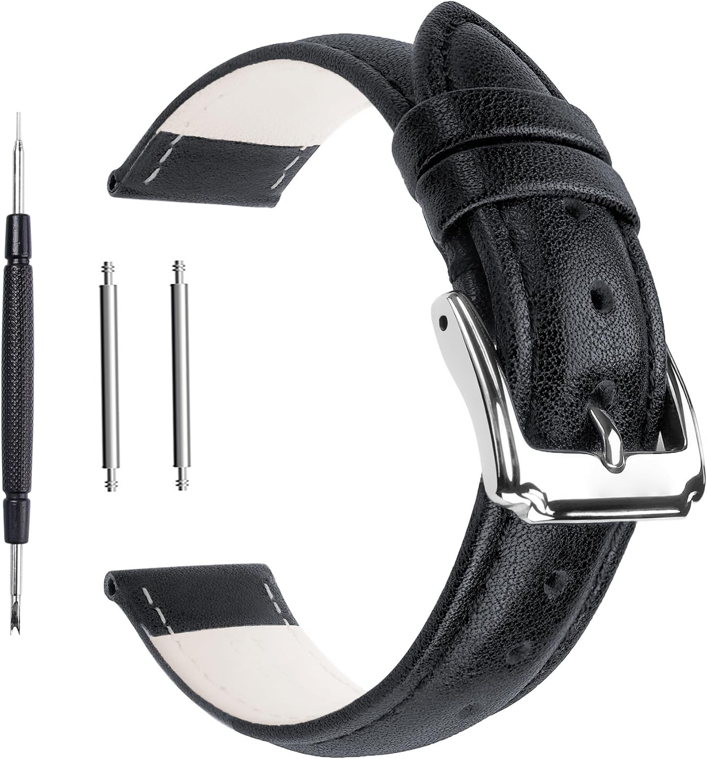 HOT14mm 16mm 18mm 20mm 22mm Calf Leather Watch Band, Extra Soft Watch Strap for Men Women