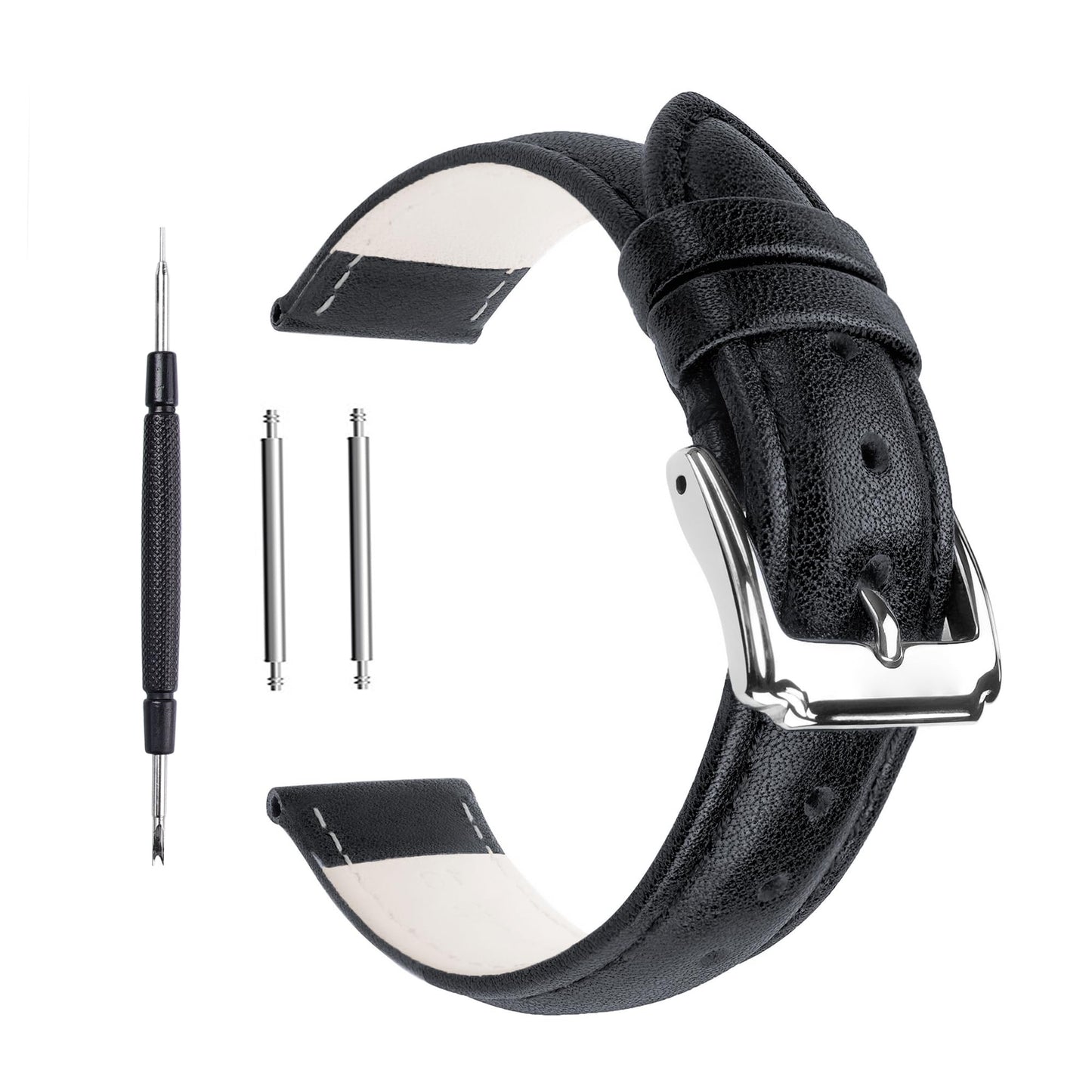 HOT14mm 16mm 18mm 20mm 22mm Calf Leather Watch Band, Extra Soft Watch Strap for Men Women