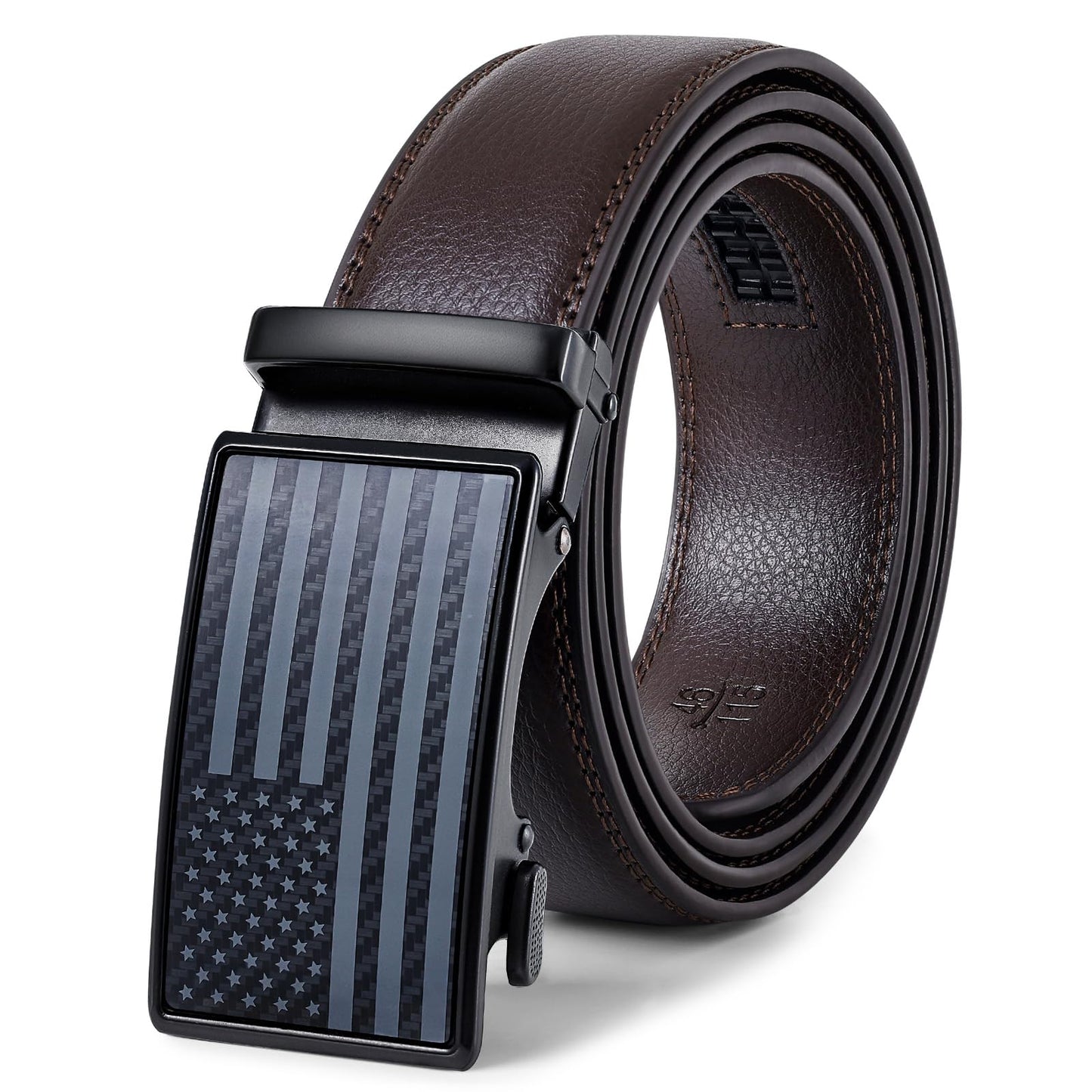 HOTSANSTHS Men's Belts Leather Ratchet Dress Belts for Men with Adjustable Slide Buckle in Gift Box