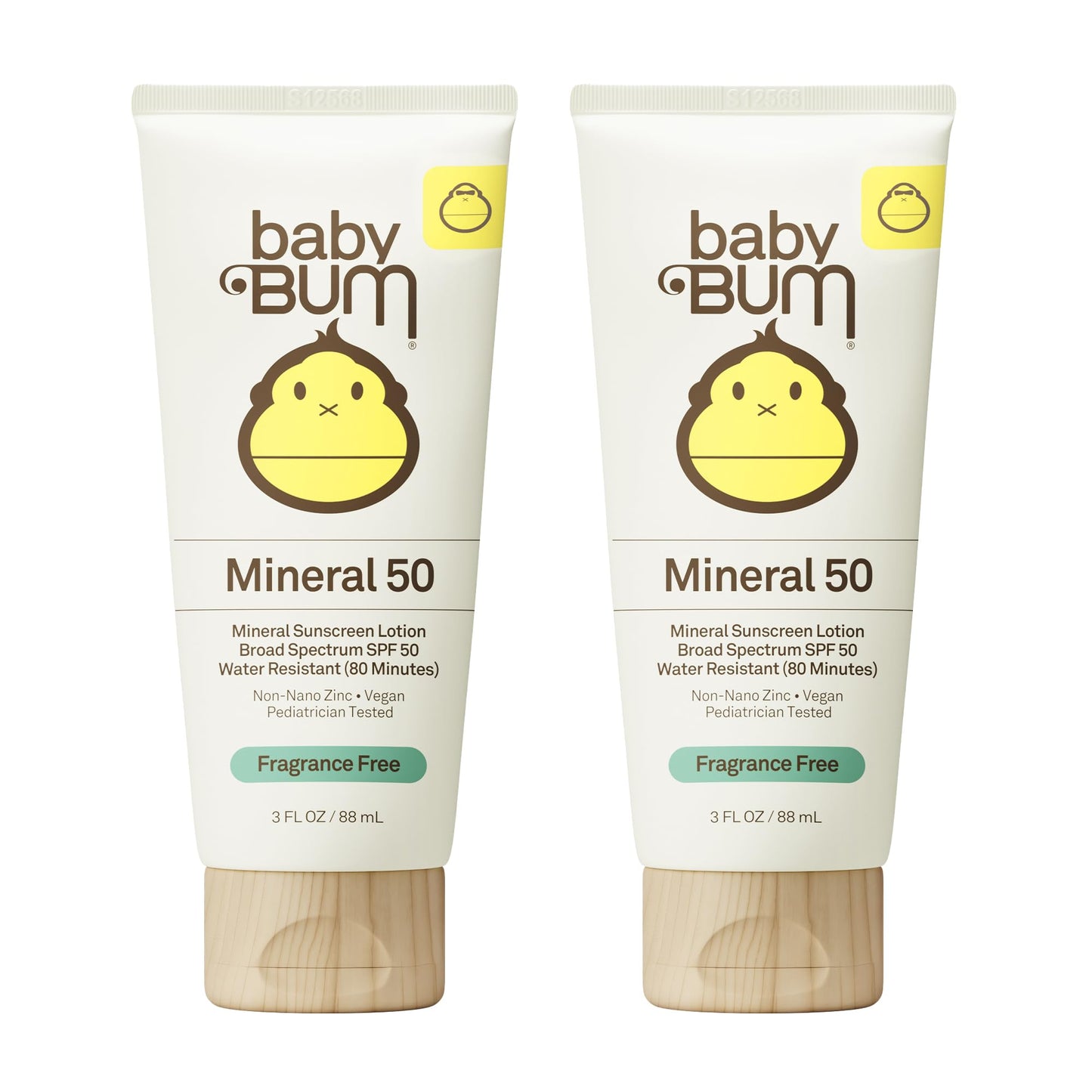 HOTBaby Bum SPF 50 Sunscreen Lotion - Mineral UVA/UVB Face and Body Protection for Sensitive Skin - Hawaii 104 Act Compliant (Made without Octinoxate & Oxybenzone) - Travel Size - 3 oz